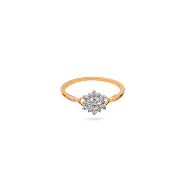 Delicate Floral Diamond Cluster Ring