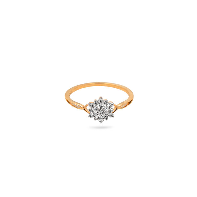 Delicate Floral Diamond Cluster Ring,,hi-res 