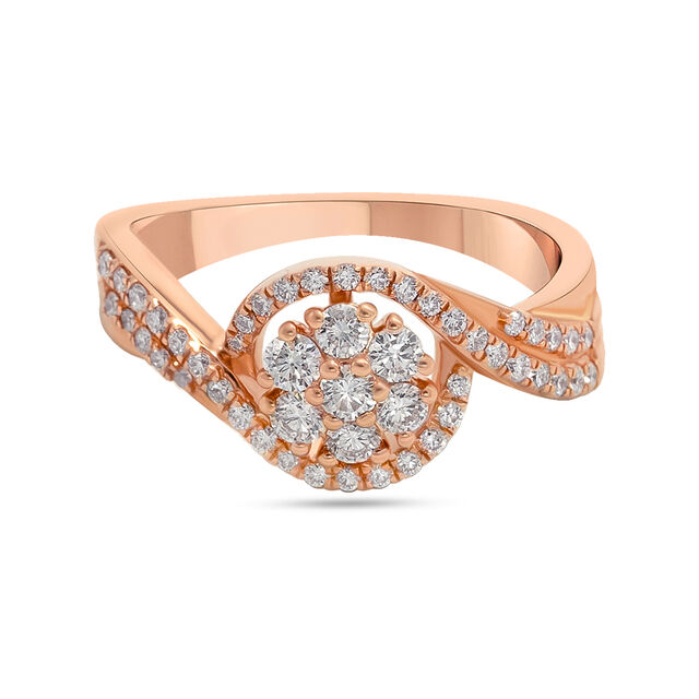 Elegant Swirl Diamond Ring