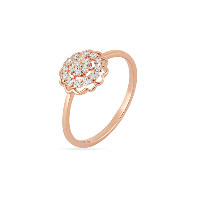 Tanishq 18KT Petal Cluster Ring for Women