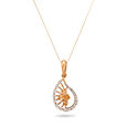 Raindrop Diamond & Gold Pendant,,hi-res 