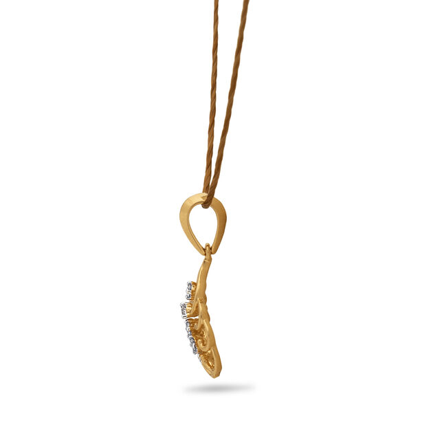 Leaf Inspired Diamond & Gold Pendant,,hi-res 2