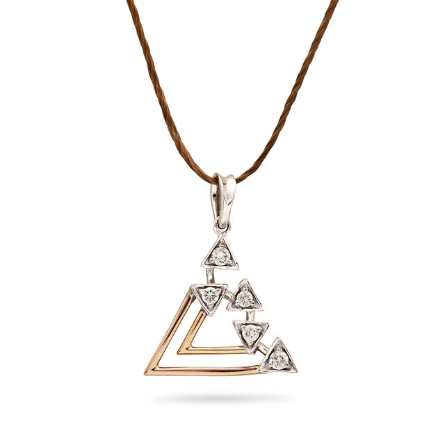 Exquisite Triangle Gold Pendant,,hi-res 