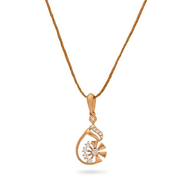 Floral Nature Inspired Diamond Pendant,,hi-res 