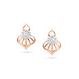 Rose Gold Diamond Blossom Earrings,,hi-res 
