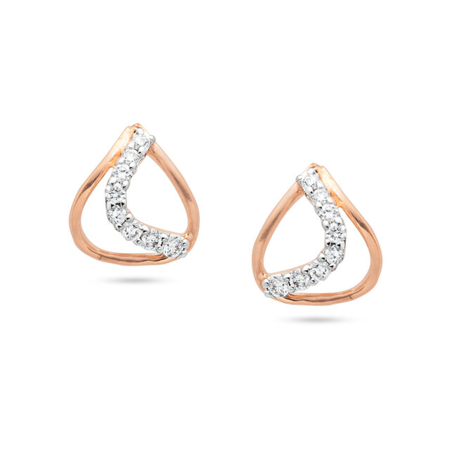 Triangle Connection Stud Earrings 