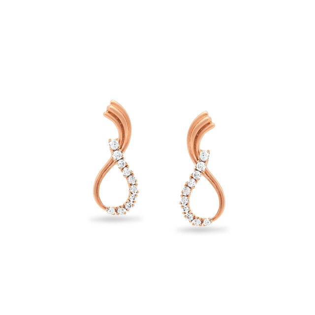 Luxury Radiance Diamond Half-Moon Earrings 