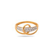 Infinity Loop Gold & Diamond Finger Ring,,hi-res 