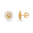 Delicate Snowflake Gold and Diamond Studs,,hi-res 2