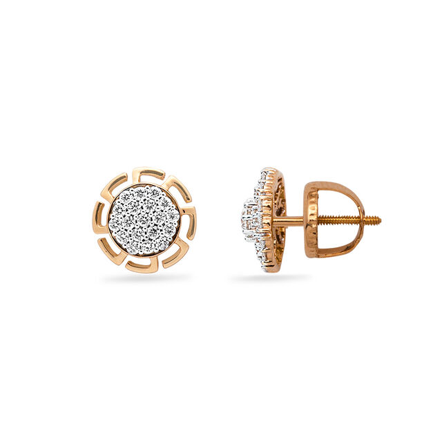 Luminous Crescents Gold Crescent Moon Stud Earrings,,hi-res 2