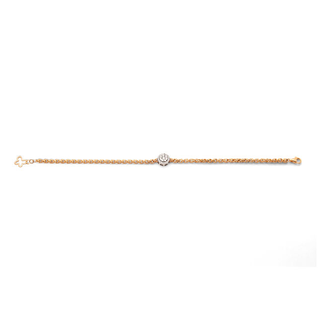 Exuberant Dainty Diamond Bracelet in White and Rose Gold,,hi-res 2