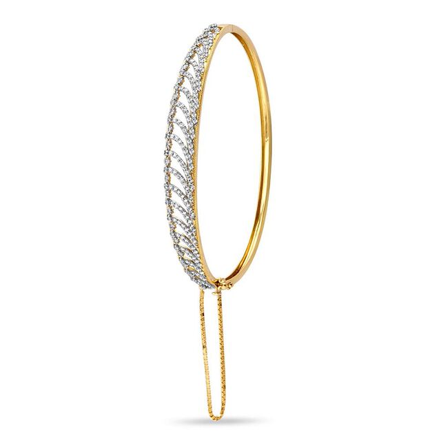 Feather inspired gold ring 