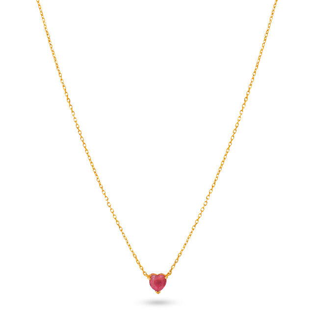 Tanishq 18 Karat Gold Pendant with Chain for Women 2