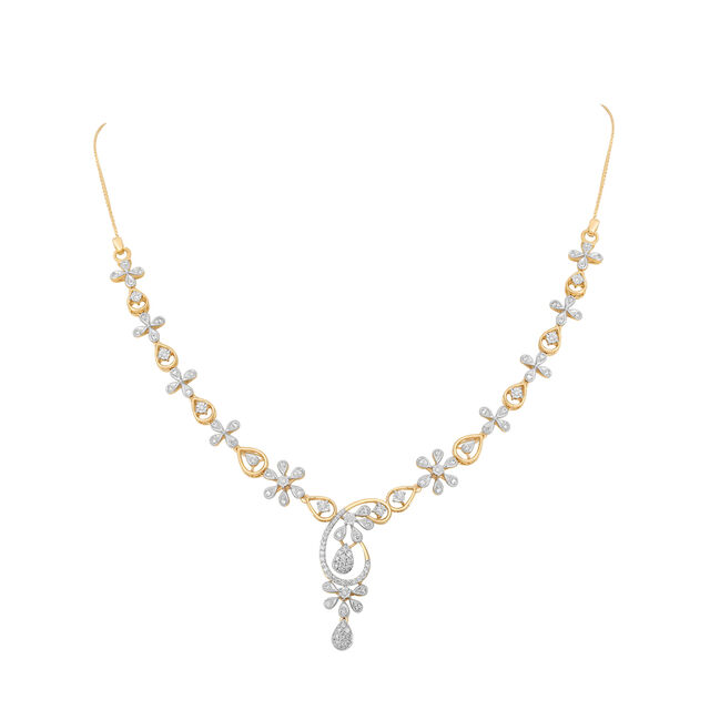 Floral Elegance Gold Necklace Set 3