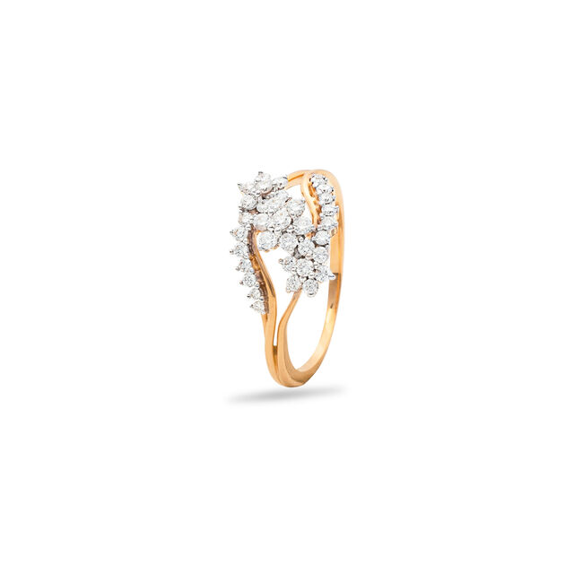 Floral Vine Diamond-Studded Ring,,hi-res 2
