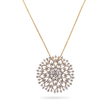 Dahlia Diamond Pendant with Chain