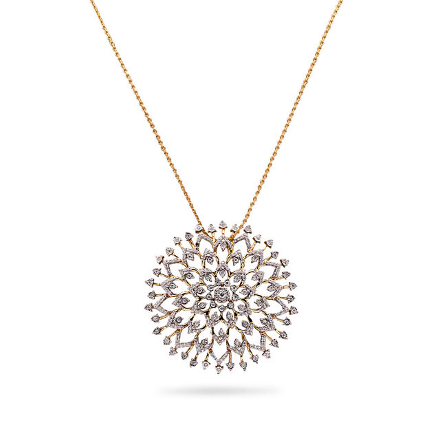 Dahlia Diamond Pendant with Chain,,hi-res 