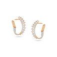 Radiant Diamond and Gold Hoop Earrings,,hi-res 