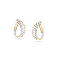 Radiant Diamond and Gold Hoop Earrings,,hi-res 3