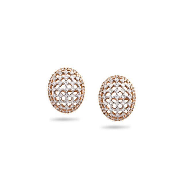 Contemporary Diamond Lattice Stud Earrings,,hi-res 