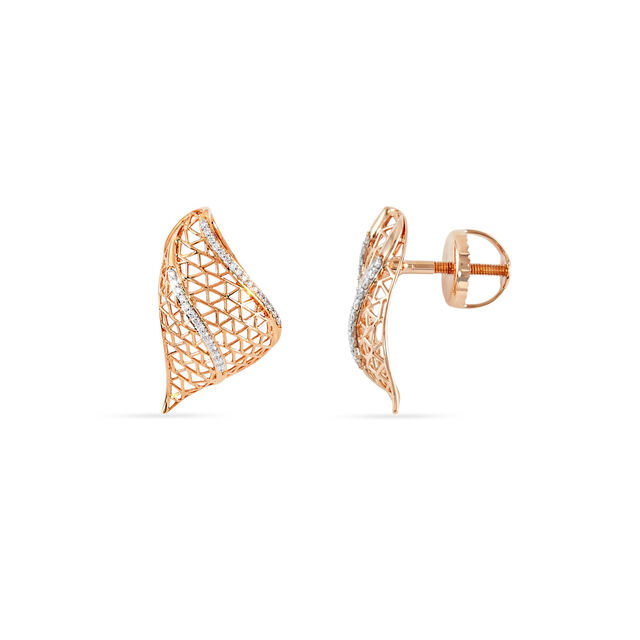 Tanishq 18 KT Lattice Curve Setfor Women 5