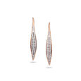 Sleek Diamond & Rose Gold Hoop Earrings,,hi-res 