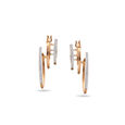 Spiralling Hoops Rose Gold and Diamond Earrings,,hi-res 