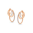 Spiralling Hoops Rose Gold and Diamond Earrings,,hi-res 3