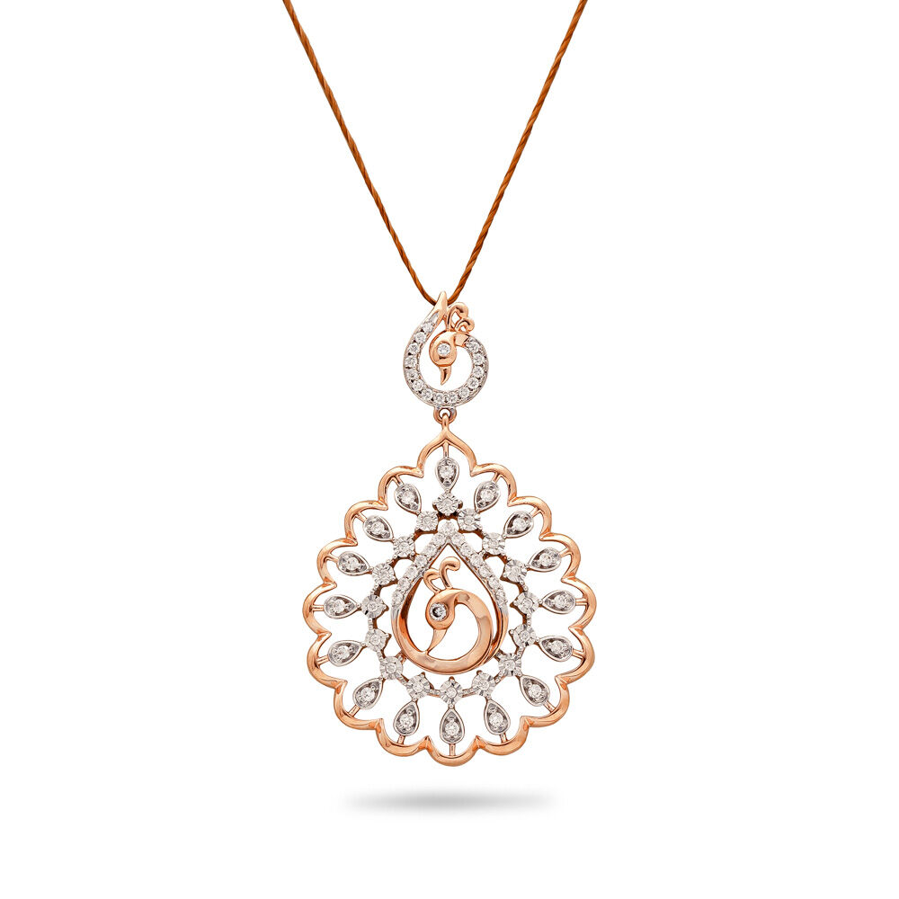 Tanishq peacock pendant online