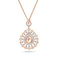 Peacock Motif Rose Gold & Diamond Pendant,,hi-res 