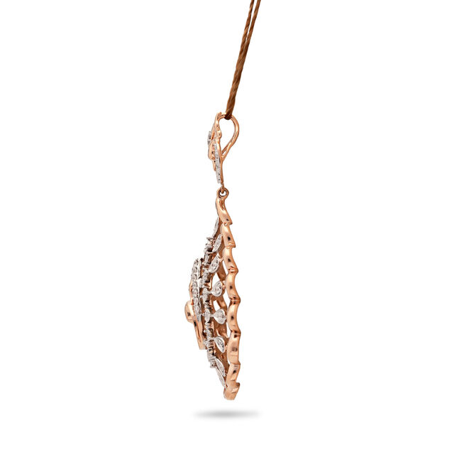 Peacock Motif Rose Gold & Diamond Pendant,,hi-res 2