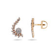 Trail of Leaves Diamond Stud Earrings.,,hi-res 2