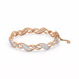 Rose and White Gold Interweave Diamond Bangle,,hi-res 