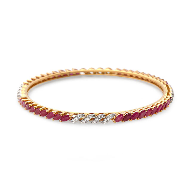 Ruby and Diamond Marquise Bangle,,hi-res 