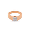 Sleek Men's Gold and Diamond Ring,,hi-res 