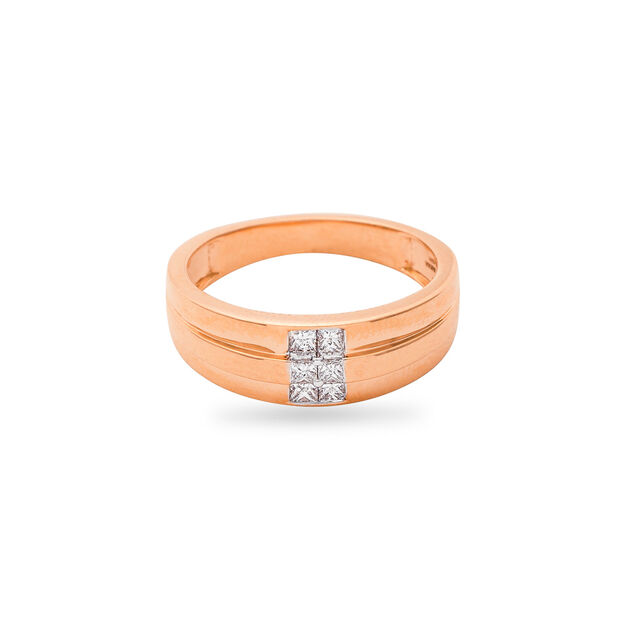 Rose-Gold Squared Diamond Ring,,hi-res 