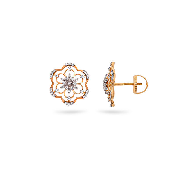 Eternal Springtime Gold Studs,,hi-res 2