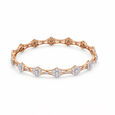 Rose Gold Floral Flourish Bangle,,hi-res 