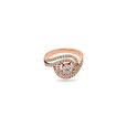 Sparkling Spiral Rose Gold Ring,,hi-res 