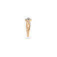 Elegant Gold and Diamond Halo Ring,,hi-res 2