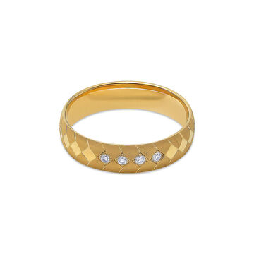 Chic White Gold Geometric Ring