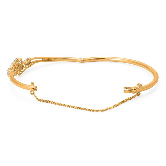 Dazzling Trio Gold Bangle 2