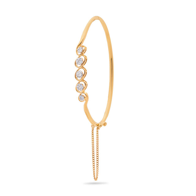Treasured Harmony Gold and Diamond Bangle,,hi-res 2