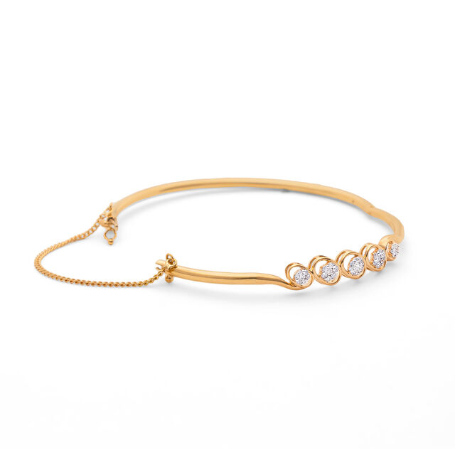 Treasured Harmony Gold and Diamond Bangle,,hi-res 3