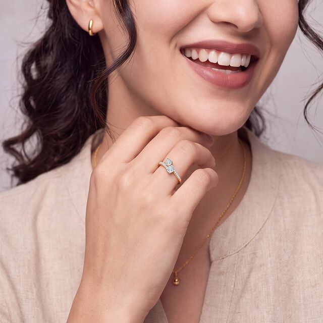 Serendipity Gold and Diamond Bypass Ring,,hi-res 2