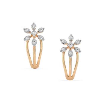 Tanishq 18 KT Floral Rise Studs for Women