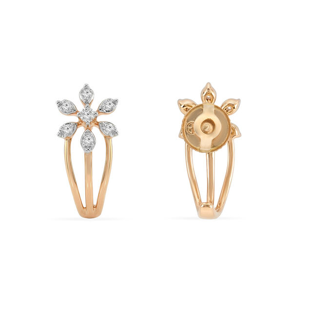 Tanishq 18 KT Floral Rise Studs for Women