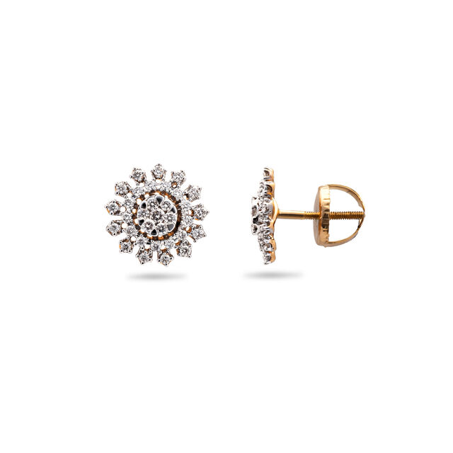 Radiant Sun Inspired Diamond Stud Earrings,,hi-res 2