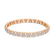 Modern Motif Diamond & Gold Bangle,,hi-res 