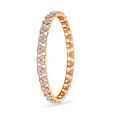 Modern Motif Diamond & Gold Bangle,,hi-res 2